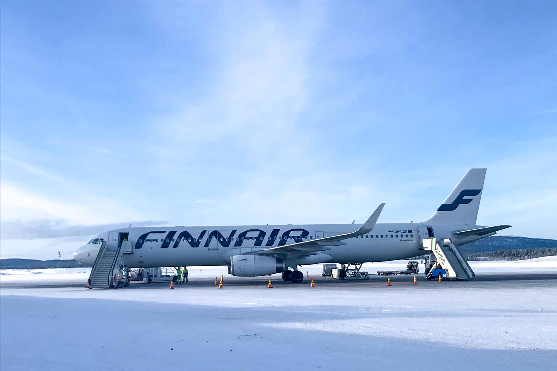 フィンランド北部サーリセルカのイヴァロ空港