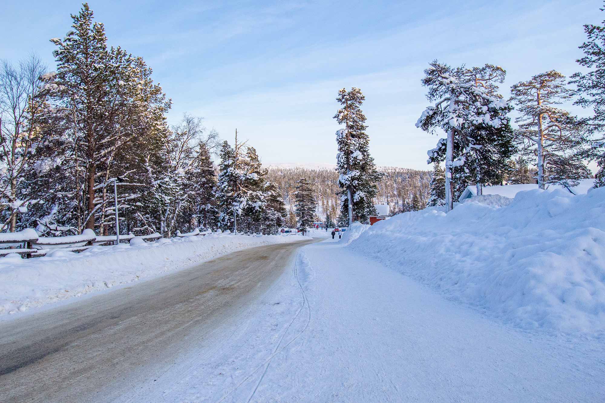 フィンランド北部サーリセルカの雪景色